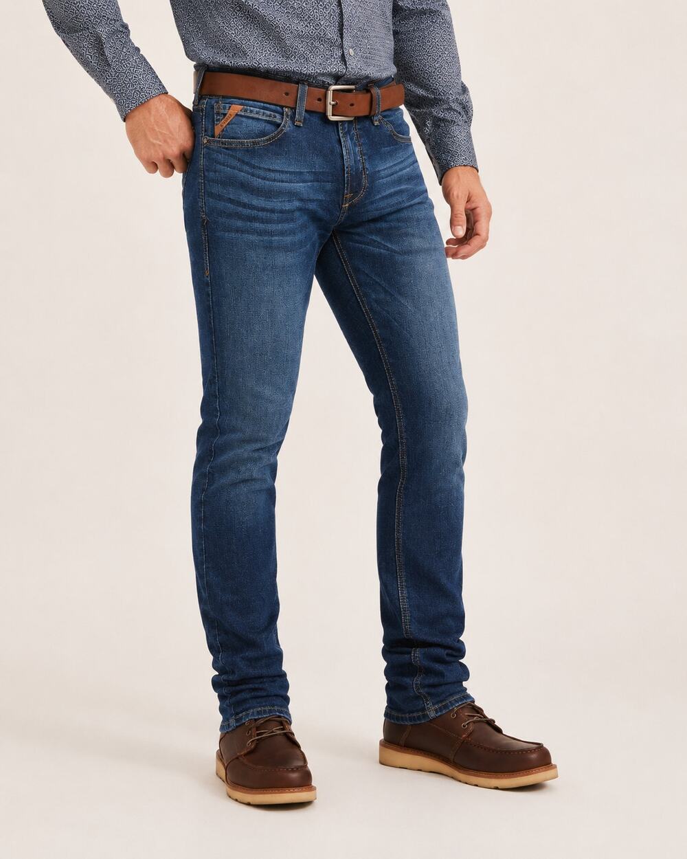 Ariat Mens M8 Modern Tek Stretch Slim Leg Jeans Kelton Bodine Size 40x32 New